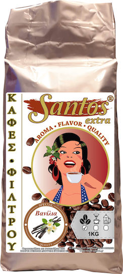 Santos Extra Καφές Φίλτρου Βανίλια Vanilla σε Κόκκους 1kg