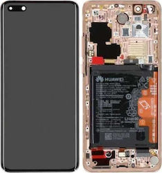 Huawei Service Pack Mobile Phone Screen Replacement with Frame andTouch Mechanism for Huawei P40 (Gold)