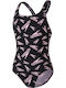 Speedo Printed Medalist Costum de baie pentru copii Întreg Negru
