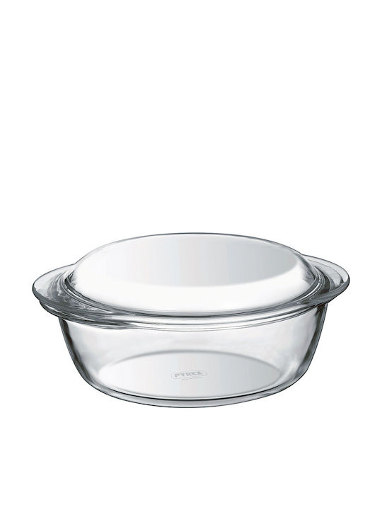 Pyrex Essentials Γάστρα Οβάλ Γυάλινη με Γυάλινο Καπάκι 21x20cm 1.3lt