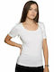 Nina Club Women's Short Sleeve Cotton T-Shirt White