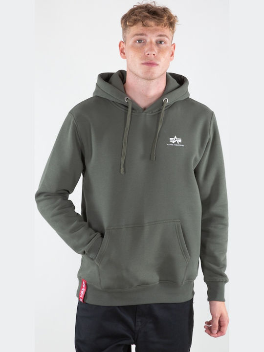 Alpha Industries Basic Суитшърт с Качулка Каки