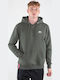 Basic Sweatshirt with Hood Khaki