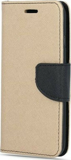Fancy Diary Brieftasche Synthetisches Leder Gold (Huawei P40 Lite E)