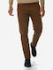 Brokers Jeans Men's Trousers Chino in Slim Fit Brown