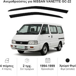 Heko Σετ Ανεμοθραύστες Μπροστινοί Σκούρο Φιμέ για Nissan Vanette 2τμχ 24223