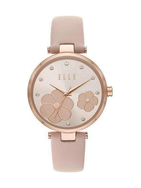 Elle Time & Jewelry Uhr mit Rosa Lederarmband ELL25033
