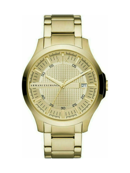 Armani Exchange Hampton Γυναικείο Ρολόι 46mm Μπαταρίας με Χρυσό Μεταλλικό Μπρασελέ