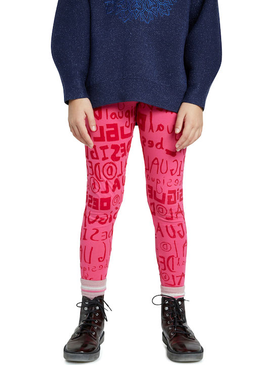 Desigual Leggings pentru Copii Lung Fuchsia