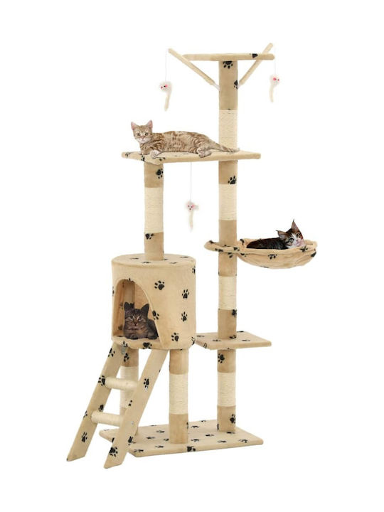 vidaXL Scratching Post Cat Trees Beige 5 levels...