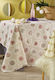 Whitegg LON 06 Christmas Tablecloth Fabric Beige L140xW140cm.