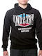 21-104 Men's Sweatshirt with Hood and Pockets Black