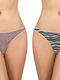 Bamboo Women's String 2Pack Green/Pink