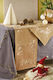 Whitegg Christmas Tablecloth Square Fabric Beige L90xW90cm 1pcs