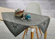 Whitegg Christmas Tablecloth Square Fabric Gray L90xW90cm 1pcs