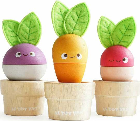 Le Toy Van Stacking Toy Stacking Game with Vegetables made of Wood for 18++ Months
