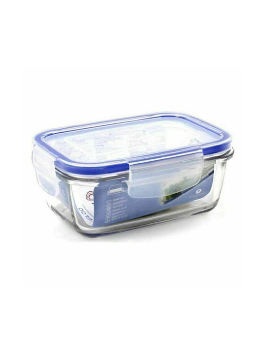 Borgonovo Lunchbox Glas Blau Geeignet für die Mikrowelle 14.5x10cm 1Stück