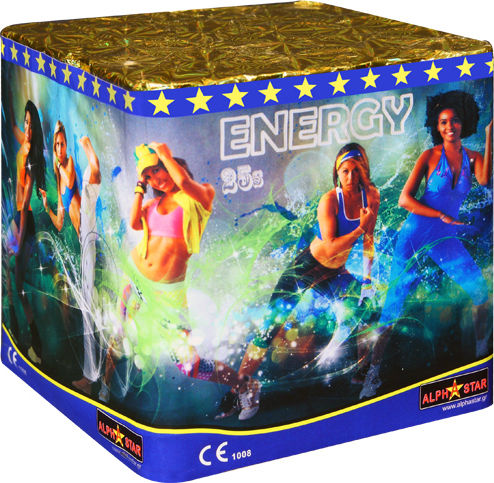 Alpha Star Energy Aerial Firework with 25 Shots & Duration 26 Seconds Red