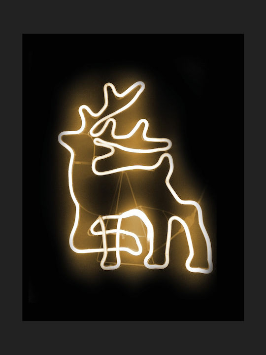 Lianos Weihnachtlicher Lichtschlauch in Form von Rentier Weiß 68x50x50cm