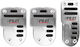 Lampa Race1 Car Pedal Set Non Slip Universal Aluminum Silver 3pcs