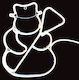 Lianos Weihnachtlicher Lichtschlauch in Form von SNowman Weiß 50.5x38x38cm