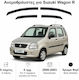 Heko Set of Windbreakers Front and Rear Car Dark Fime for Suzuki Wagon R+ 4pcs