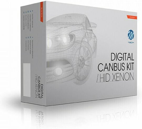 M-Tech Xenon Σετ Φωτισμού Αυτοκινήτου H4 Can bus 12V 6000K Ψυχρό Λευκό