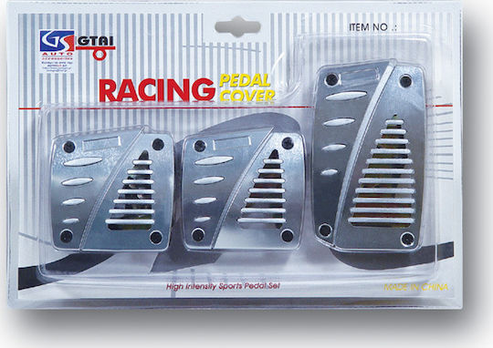 Auto Gs Set de pedale Autoturism Universal Aluminiu Argintiu 3buc