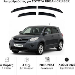 Heko Set Deflectoare Vânt Față și Spate Dark Fime Pentru Toyota Urban Cruiser 4 Bucăți 29616