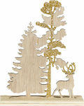 Lianos Christmas Decorative Wood Tree 19cm Beige