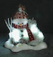 Lianos Illuminated Christmas Figure SNowman White 30x30x23cm 2pcs