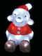 Lianos Christmas Plastic Illuminated Doggy Figure Multicolour Battery