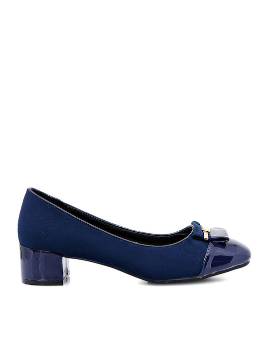 Envie Shoes Γόβες με Χαμηλό Τακούνι Navy Μπλε