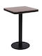 Tisch Bar aus Massivholz & Metall Braun 50x50x75cm