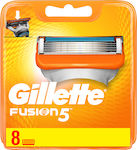 Gillette Fusion5 Ανταλλακτικές Κεφαλές με 5 Λεπίδες και Λιπαντική Ταινία 8τμχ