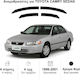 Heko Set of Windbreakers Front and Rear Car Dark Fime for Toyota Camry 4pcs