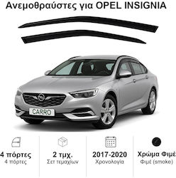 Heko Σετ Ανεμοθραύστες Μπροστινοί Σκούρο Φιμέ για Opel Insignia 2τμχ 25396