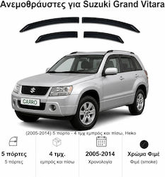 Heko Комплект Автомобилни Ветробрани Отпред И Отзад Тъмно Фиме За Suzuki Grand Vitara 5D 2005 4 Бройки 28617