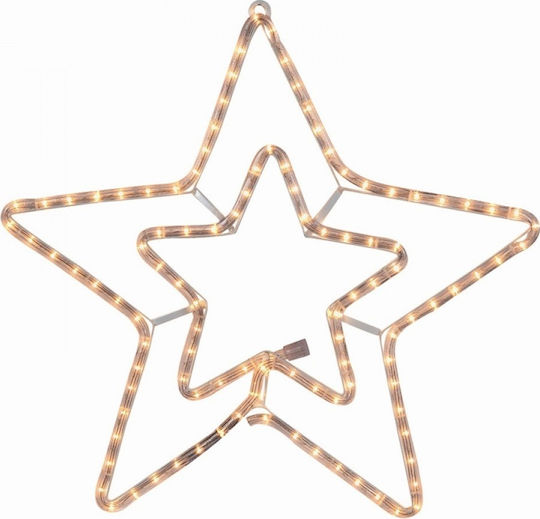 TnS Plastic Christmas Decorative Pendant Star 300x49cm White with Program
