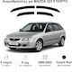 Heko Set of Windbreakers Front and Rear Car Dark Fime for Mazda 323 4pcs
