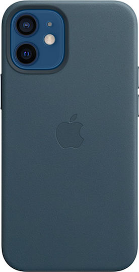 Apple Leather Case with MagSafe Back Cover Leather Blue (iPhone 12 mini)
