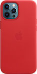 Apple Leather Case with MagSafe Back Cover Κόκκινο (PRODUCT) Red (iPhone 12 Pro Max)
