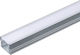 V-TAC Gemauert Aluminiumprofil für LED-Streifen mit Opal Abdeckung 200x1.7x1.2cm