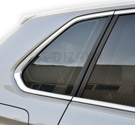 S-dizayn VVW Tiguan 5D 2016 Trim Μαρκέ Παραθύρων Αυτοκόλλητα Χρωμίου 12τμχ /SD
