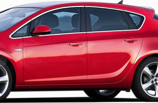 S-dizayn Opel Astra J 5D 2010+ Trim Μαρκέ Παραθύρων Αυτοκόλλητα Χρωμίου 12τμχ /SD
