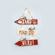 Aca Illuminated Christmas Wooden Figure Sign Red Height 45cm