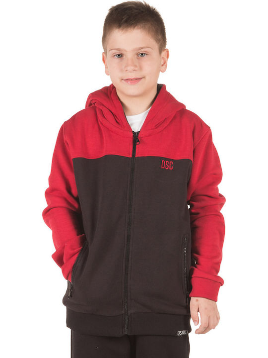 District75 Kids Cardigan Sweatshirts Hooded Black Ζακέτα Φούτερ