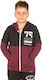 District75 Kids Cardigan Sweatshirts Hooded Burgundy