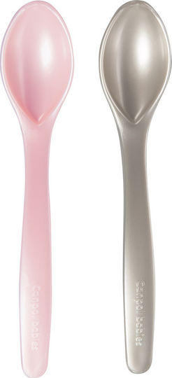 Canpol Babies Βρεφικό Σετ με Κουτάλια από Πλαστικό Pink για 4+ μηνών 2τμχ
