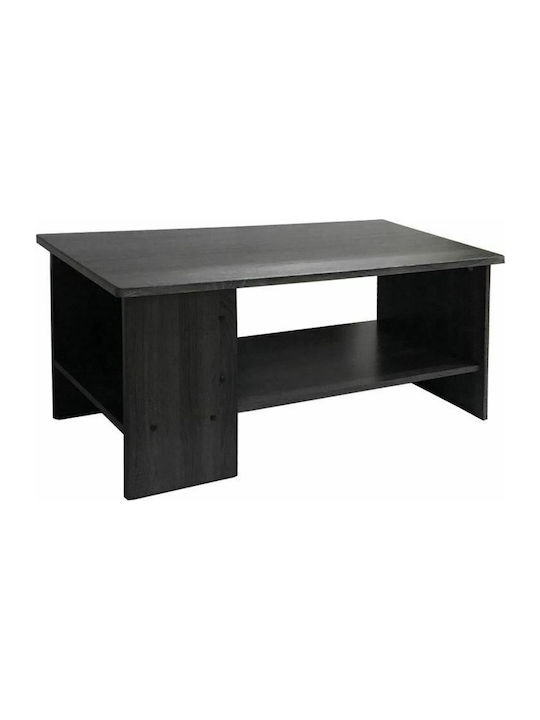 Rectangular Wooden Coffee Table Black L100xW48xH42cm 68-35389-30